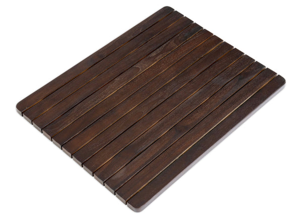 ALA TEAK Wood Grate Shower Bath Spa Waterproof Floor Door Dark Brown